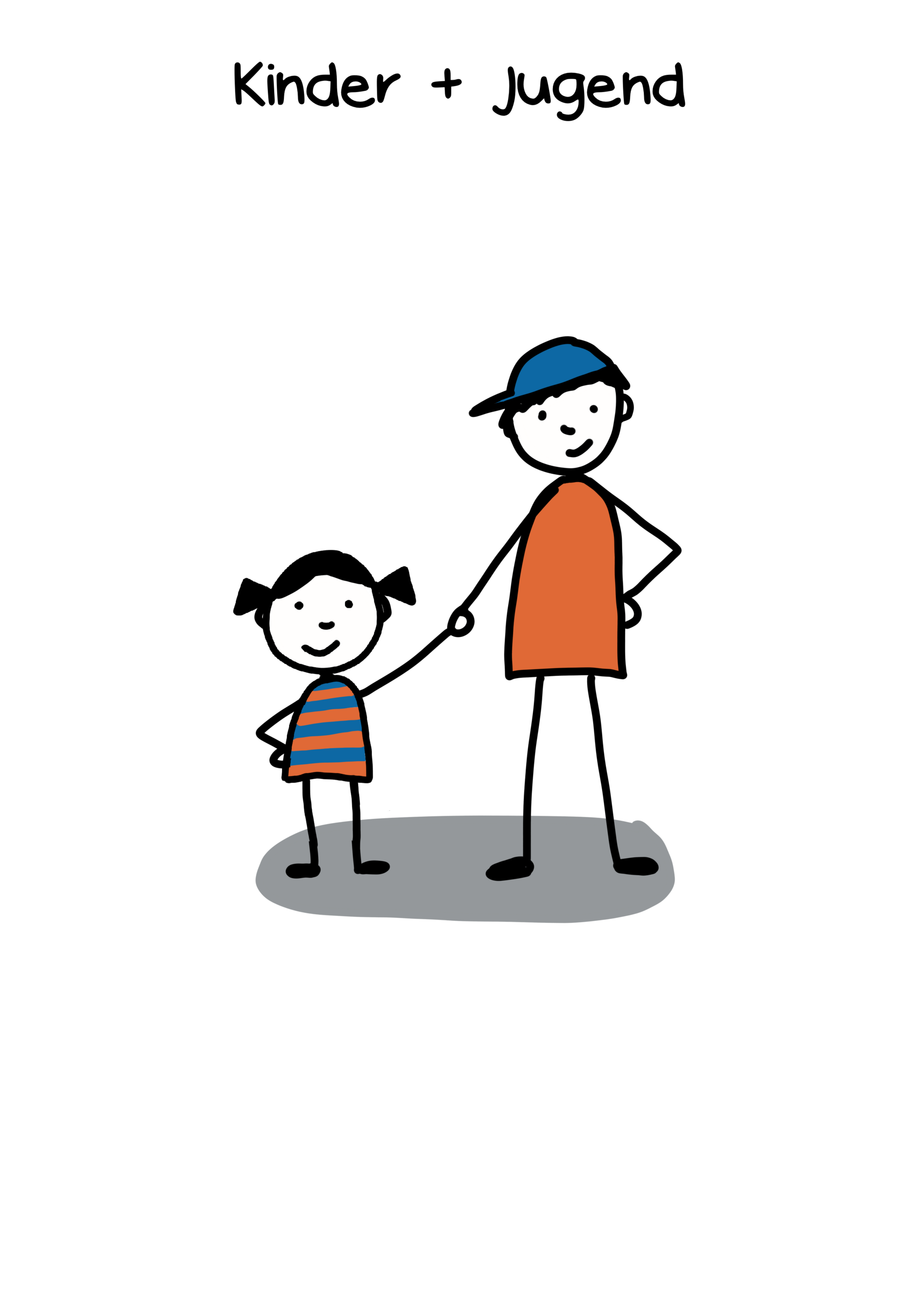 Illustration von zwei Kindern